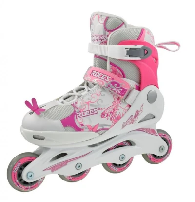 ROCES Compy 6.0 Girl bílo-růžové kolečkové brusle ROCES Compy 6.0 Girl bílo-růžové kolečkové brusle