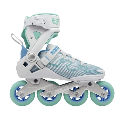 Roces R-EVO 84 Woman White/lake/Azure dámské kolečkové brusle POUZE UK 6.0, EU 40, 26 cm (VÝPRODEJ)