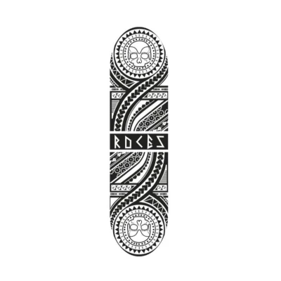 Roces Skateboard Tribal Black Concave Roces Skateboard Tribal Black Concave