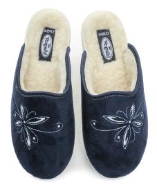 Rogallo 3100-111 modré dámske zimné papuče