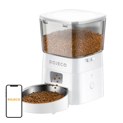 Rojeco RWSQ-12 2L bílé WiFi automatické krmítko pro domácí zvířata