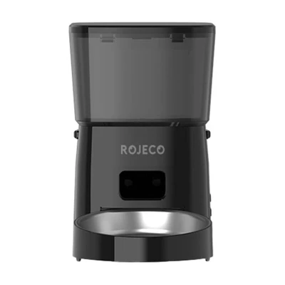 Rojeco RWSQ-02 černé 2l automatické krmítko pro domácí zvířata s tlačítkovým ovládáním