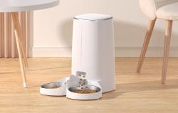 Rojeco Automatické krmítko pro zvířata 4 l v knoflíkové verzi (dvojitá miska)