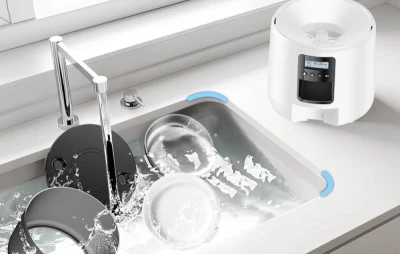 Rojeco Automatický dávkovač krmiva 3 l v tlačítkovém provedení (bílý)