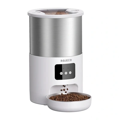 Rojeco Smart Pet Feeder PAF-144-W 4,5 l nerezový dávkovač krmiva pro domácí mazlíčky