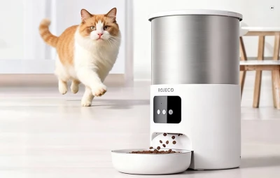 Rojeco Smart Pet Feeder PAF-144-W 4,5 l nerezový dávkovač krmiva pro domácí mazlíčky