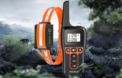 Rojeco Elektrický obojek proti štěkání 1000m PD529 (oranžový)
