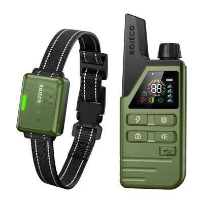 Rojeco DOG800 zelený výcvikový obojek