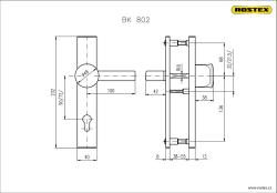 Rostex Kování bezp. 802/90mm Cr-nerez
