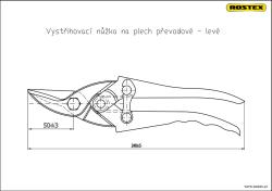 Rostex Nůžky na plech 225mm L převodové 2326