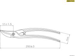 Rostex Nůžky na plech 250mm vystřihovací 2344