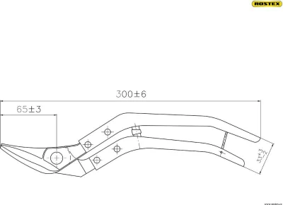 Rostex Nůžky na plech 300mm vyosené 2324