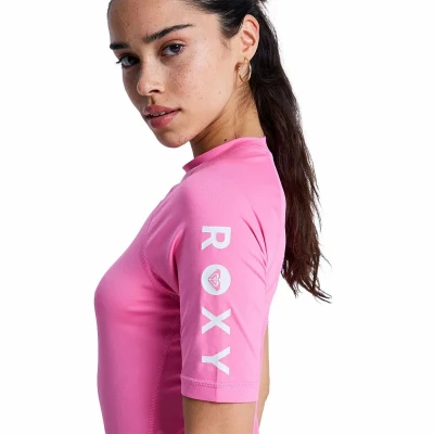 ROXY Sangria Sunset růžové dámské lycrové triko s krátkým rukávem