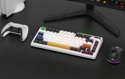 Royal Kludge Bezdrátová mechanická klávesnice KZZI K75 pro RGB, Eternity Switch (černá a bílá)