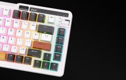 Royal Kludge Bezdrátová mechanická klávesnice KZZI K75 pro RGB, Moment Switch (černá a bílá)