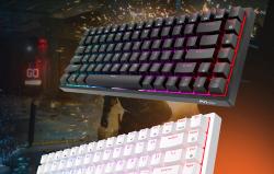 Royal Kludge Bezdrátová mechanická klávesnice RK84 RGB, červené spínače (černá)