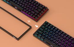 Royal Kludge Bezdrátová mechanická klávesnice RK84 RGB, červené spínače (černá)
