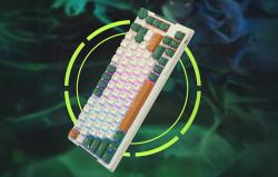 Royal Kludge Bezdrátová mechanická klávesnice RKH81 RGB, Sky cyan switch (zelený)