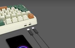Royal Kludge Bezdrátová mechanická klávesnice RKH81 RGB, Sky cyan switch (zelený)