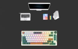 Royal Kludge Bezdrátová mechanická klávesnice RKH81 RGB, Sky cyan switch (zelený)