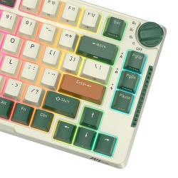 Royal Kludge Bezdrátová mechanická klávesnice RKH81 RGB, Sky cyan switch (zelený)