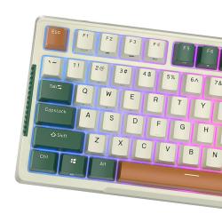 Royal Kludge Bezdrátová mechanická klávesnice RKH81 RGB, Sky cyan switch (zelený)