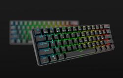 Royal Kludge Mechanická klávesnice RK61 RGB, hnědé spínače (černá)