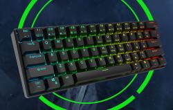 Royal Kludge Mechanická klávesnice RK61 RGB, hnědé spínače (černá)