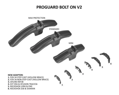 RRP Proguard Bolt-on Front Black Standard V2 blatník