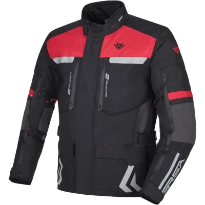 RSA Storm černo-šedo-červená pánská motocyklová bunda