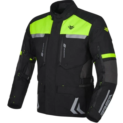 RSA Storm černo-šedo-fluo žlutá pánská motocyklová bunda