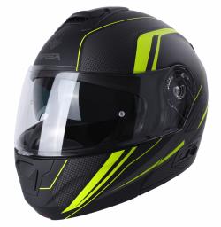 RSA Vyklápacia prilba na motorku Rival čierno-sedo-fluo žltá + šál Kilpi RSA Vyklápacia prilba na motorku Rival čierno-sedo-fluo žltá + šál Kilpi