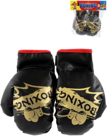 Rukavice boxerské dětské černé s grafikou set 1 pár v sáčku Rukavice boxerské dětské černé s grafikou set 1 pár v sáčku
