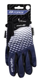 Force Rukavice MTB ANGLE letní bílo-modré