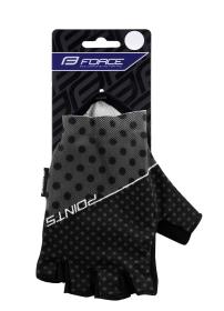 Force POINTS čierno-sivé cyklorukavice bez zapínania