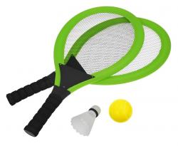 Rulyt Set na plážové hry tenis/badminton 2xraketa, soft miček, badm. Košík, zelená Rulyt Set na plážové hry tenis/badminton 2xraketa, soft miček, badm. Košík, zelená