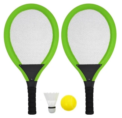 Rulyt Set na plážové hry tenis/badminton 2xraketa, soft miček, badm. Košík, zelená