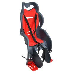 RULYT Zadní dětská cyklosedačka Florida 9 - 22 kg na zadní nosič šedo-červená RULYT Zadní dětská cyklosedačka Florida 9 - 22 kg na zadní nosič šedo-červená