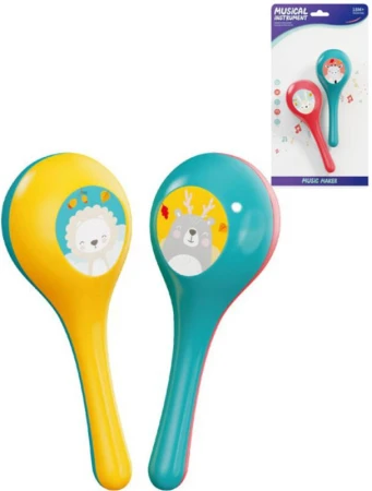 Rumba koule barevné set 2ks zvířátka plast (hudební nástroje) Rumba koule barevné set 2ks zvířátka plast (hudební nástroje)