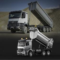 S-idee Mercedes-Benz Arocs RC kovový sklápěč, 1:20, 4WD, šedý + sleva 600,- na příslušenství