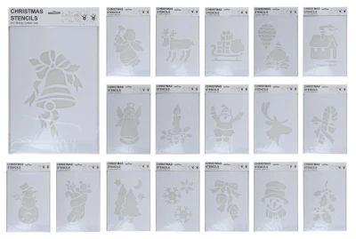 Šablona vánoční 35x22x0,2cm PVC BÍ mix dekorů