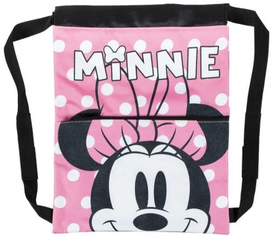Sáček na přezůvky Minnie Mouse sportovní stahovatelný vak na záda 27x33cm Sáček na přezůvky Minnie Mouse sportovní stahovatelný vak na záda 27x33cm