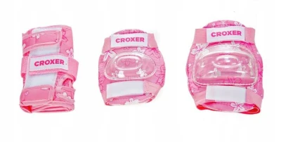 Croxer Silky Fibre pink sada chráničů a přilby