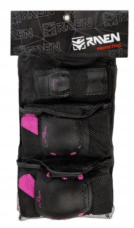 Raven Dexard black/pink sada chráničů