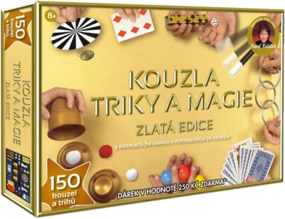 Sada Kouzla, triky, magie zlatá edice 150 kouzel a triků v krabici dárek Zdarma Sada Kouzla, triky, magie zlatá edice 150 kouzel a triků v krabici dárek Zdarma