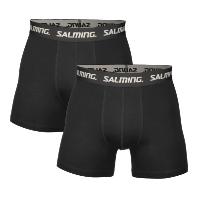 Salming 2-Pack Cotton Boxer Black Salming 2-Pack Cotton Boxer Black