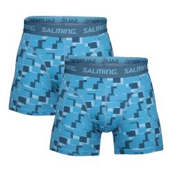 Salming 2-Pack Cotton Boxer Pixel Blue