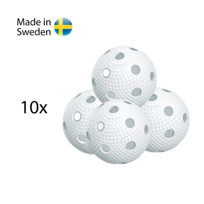 Salming Aero Ball 10-pack, white Salming Aero Ball 10-pack, white
