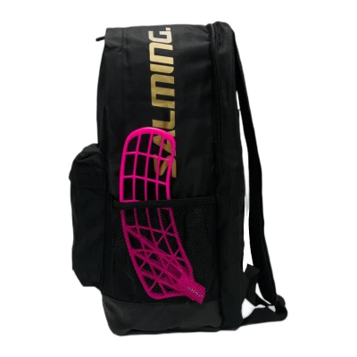 Salming Backpack with stick holder JR Black/Gold 17 L