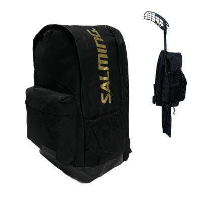 Salming Backpack with stick holder SR Black/Gold 25 L